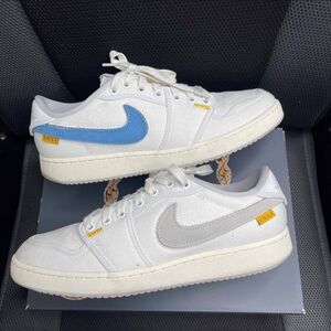 Air Jordan 1 KO Low Union White Neutral Grey Men Size 9.5 DO8912-101 Authentic